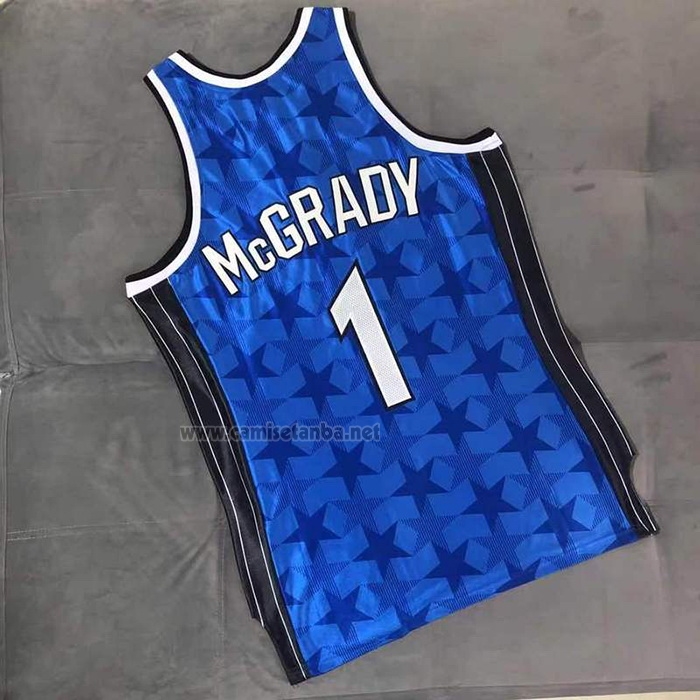 Camiseta Orlando Magic Tracy McGrady #1 Mitchell & Ness 2000-01 Azul